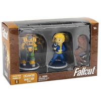 Fallout - Excavator & Vault Boy (Gun) - 3" Collectable Figures Set - (A)