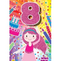 Birthday Card - Princess 8 - Card