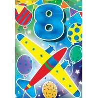 Birthday Card - Plane 8 - Card