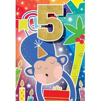 Birthday Card - Monkey 5 - Card