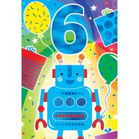 Birthday Card - Robot 6 - Card