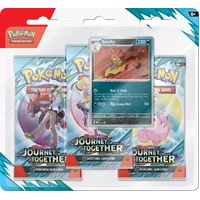 Pokemon Cards - Scrafty - Journey Together - Three Booster Blister
