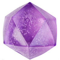 Smoosho's - Purple - Glitter Polyhedron Diamond - Super Squeeze - Glow/Dark