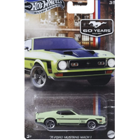 Hot Wheels - 1971 Ford Mustang Mach 1 -  Silver Series – 60 Years of Mustangs