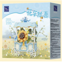 Pantasy - Sunflower Cart - Flower Series - Building Block Construction Set - 265 Pieces