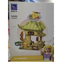 Pantasy - Classical River Snails Rice Noodle Shop - Food Street Series - Building Block Construction Set - 327 Pieces