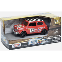 Motormax - Mini Cooper Morris GT Racing Red - 1:43 Die-Cast Collection