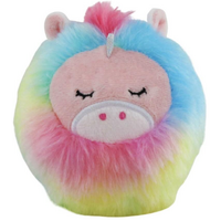 Fuzzy Foam Balls - Rainbow Unicorn - 4" Slow Rise - Series One