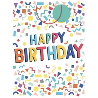 Gift Bag - Happy Birthday - Confetti - Jumbo Size