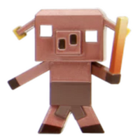 Minecraft - Legends - Piglin Blaze Runt - MetalFig 2.5" Die Cast Figure