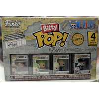 One Piece - Monkey D. Luffy, Roronoa Zoro, Axe-Hand Morgan & Mihawk - Bitty Pop! Vinyl Figure - 4-Pack