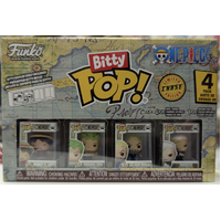 One Piece - Monkey D. Luffy, Roronoa Zoro, Axe-Hand Morgan & Smoker - Bitty Pop! Vinyl Figure - 4-Pack