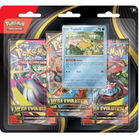 Pokemon Cards - Pysduck - Mega Evolutions - Three Booster Blister