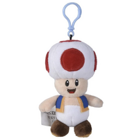 Super Mario - Toad - 13cm - Plush Keyring/Clip