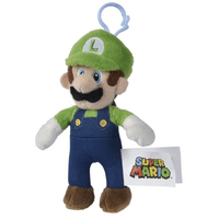 Super Mario - Luigi- 13cm - Plush Keyring/Clip