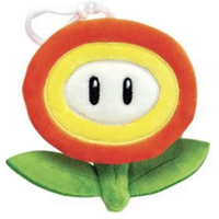 Super Mario - Fire Flower - Plush Bag Clip - 12cm