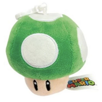Super Mario - 1-Up Mushroom - Plush Bag Clip - 10cm