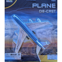 Passenger Plane - Blue - Diecast - Pull Back