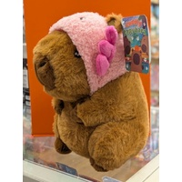 Capybara - Pink - Cuddly Plush - With Headwear
