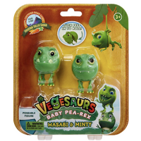 Vegesaurs - The Hilarious Pea-Rexes Wasabi & Minty - 3" Posable Figure