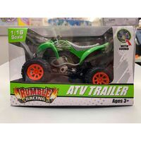 Rumble Racing - ATV Trailer (Quad Bike) - 1:16 Scale - Green