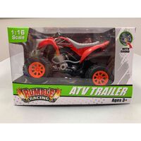 Rumble Racing - ATV Trailer (Quad Bike) - 1:16 Scale - Red