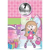 Birthday Card - 7 Today - Singing