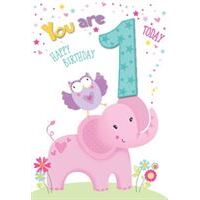 Birthday Card - You are 1 Today