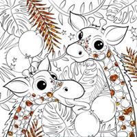 Happy Birthday, Colour-In Giraffe