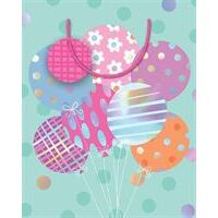 Birthday - Large Gift Bag - Green With Balloons