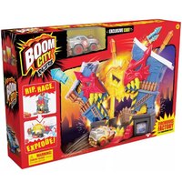 Boom City Racers - Fireworks Factory Playset - Includes Exclusive "Da Boss" Car - Reduced