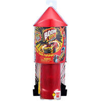 Boom City Racers - Lights & Sound Launcher - Includes Exclusive "Hot Dawg" Car - Reduced