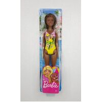 Barbie - Swimsuit Doll - Pink, Yellow and Floral Swimsuit