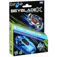 Beyblade X - Cobalt Dragoon 2-60C - Deluxe Left-Spin String Launcher