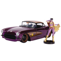 DC Bombshells - 1957 Chevy Corvette with Batgirl 1/24th Scale Hollywood Rides Die-Cast Vehicle
