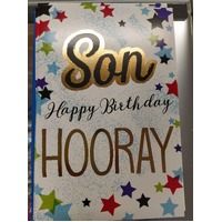 Birthday Card - Hooray "Son"