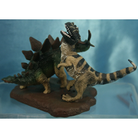 Gakken-  Encyclopedia of Dinosaurs - Figure Scene - Stegosaurus & Ceratosaurus