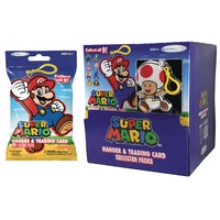 Super Mario Hanger Clip & Trading Card Collector Pack Blind Pack (Sold Separately)