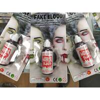 Fake Blood with Vampire Teeth