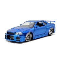 Fast & Furious - Brian `S Nissan Skyline Gt-R BNR34 - Blue - 1:24 Scale