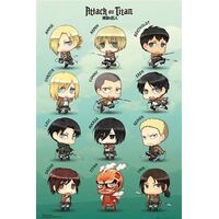 Attack On Titan - Chibi Characters Poster