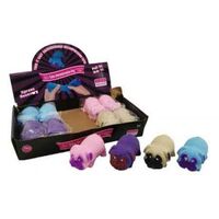Fidget - Pug - Decompression Toy - Assorted Colours- Squish / Squash