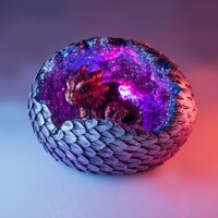 LED - Crystal Dragon Egg – Red