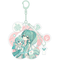 Hatsune Miku Miku Hug Series Acrylic Keychain: Flower Ver.