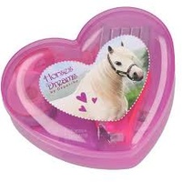 Horse Dreams - Heart Shaped Mini Desk Set - Purple