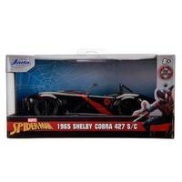 Hollywood Rides - Spider-Man - Miles Morales - 65 Shelby Cobra 427 SC - 1:32 Scale Die-Cast Metal Vehicle