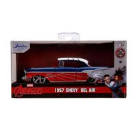 Hollywood Rides - Captain America - Falcon - 1957 Chevy Bel-Air - 1:32 Scale Die-Cast Metal Vehicle