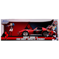 Hollywood Rides - Harley Quinn - 1969 Corvette Stingray - 1:24 Scale Die-Cast Metal Vehicle