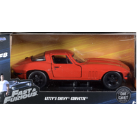 Hollywood Rides - Fast & Furious - Letty's Chevy Corvette- 1:32 Scale Die-Cast Metal Vehicle