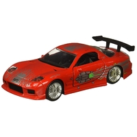 Hollywood Rides - Fast & Furious - Dom's Mazda RX-7- 1:32 Scale Die-Cast Metal Vehicle